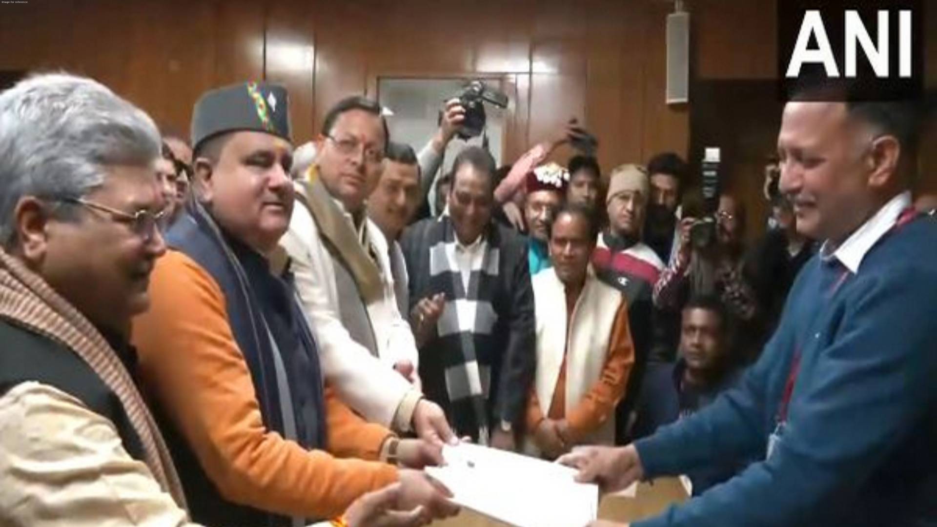 BJP's Uttarakhand state president Mahendra Bhatt files nomination for Rajya Sabha polls from Uttarakhand